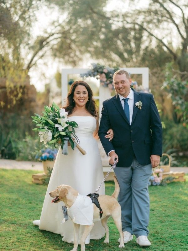 Wedding couple jetskiing